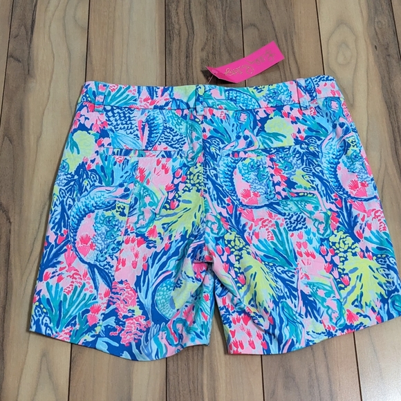 NWT! Lilly Pulitzer Bay Ave Shorts Multi Mermaids Cove Size 2 - Picture 13 of 14